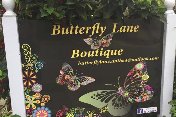 Street Signage for Butterfly Lane Boutique