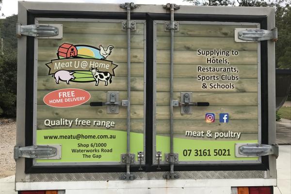 Business Vehicle Signage for Meat U @ Home
