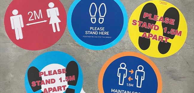 Social Distancing Floor Decals